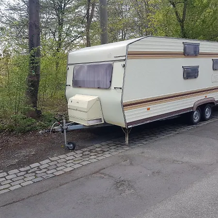 Campsite Retro Unterkunft! Gunstig Ubernachten Im Wohnwagen Am Wiesengrund. Only Public Toilets Available! Nuremberg