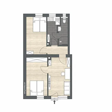 Apartment Modern Living - 3-zimmer - Nord, Ruhige Seitenstrasse, Fusslaeufig Strassenbahn