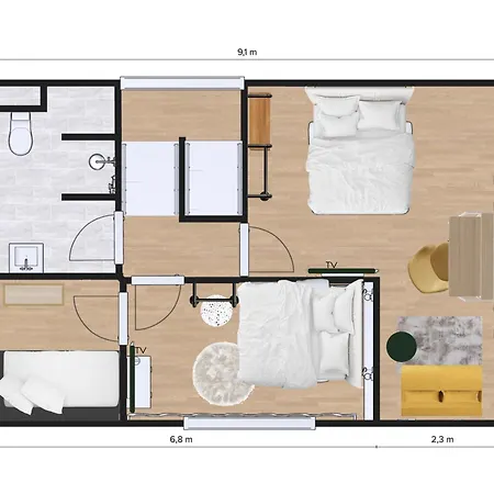 Casa vacanze Xzllenz - 4 Schlafzimmer, Zentral, Parken, U-bahn, 2 Baeder, 4 Smart-tv, Optional Einzelbett