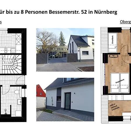 Xzllenz - 4 Schlafzimmer, Zentral, Parken, U-bahn, 2 Baeder, 4 Smart-tv, Optional Einzelbett Norimberga
