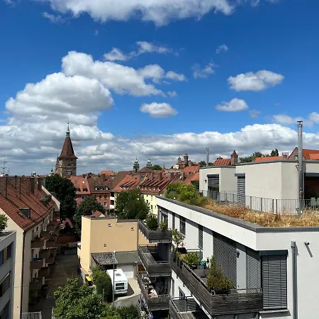 Penthouse-wohnung - Balkon - Dachterrasse - Zentrum Apartment Nürnberg